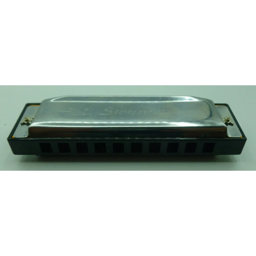 Swan Harmonica 10 Holes - Silver & Black